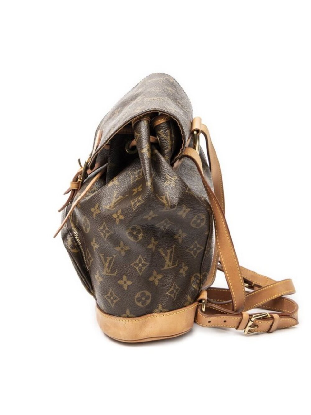 Louis Vuitton Montsouris Brown Monogram Canvas Shoulder Bag - Picture 3 of 10